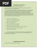 Feasibility Interviews