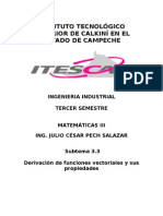 Derivadas de Funciones Vectoriales