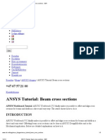 ANSYS Tutorial - Beam Cross Sections - EDR