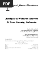 Veteran Arrest Study, El Paso County