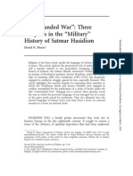 "Commanded War": Three Chapters in The "Military" History of Satmar Hasidism