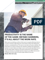 Productivity Is The Name of The Game: Metabo Hammers, It'S All About The Work Rate