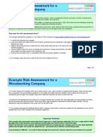 Example Risk Assessment For A Woodworking Company Updated 15-02-11