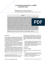 Evolution of Operational Parameters in A UASB Wastewater Plant