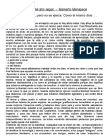 Balance Del Año Según MAMERTO MENAPACE