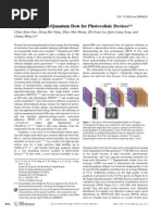 Quantum Dots For Photovoltaic