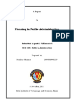 Planning in Public Administration-Prankur Sharma