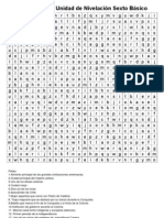 Sopa de Letras Nivelacion 6° Basico