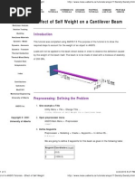 U of A ANSYS Tutorials - Effect of Self Weight