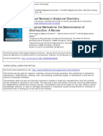 Analytical Methods For The Determination of Chlorohexidine