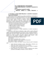 Tema 9. Analiza Economico-Financiara A Intreprinderii