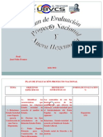 Plan de Evaluación Proyecto Nacional y Nueva Hegemonía