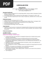 Sanjay Enand CV