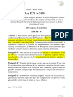 Ley 1228 de 2008