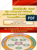 Thinking Strategically About The Company's Internal Environment: Resources and Competitive Position