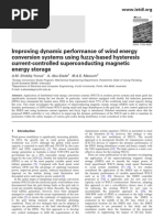 Improving Dynamic Performance of Wind Energy Conversion Systems Using Fuzzy-Based Hysteresis Current-Controlled Superconducting Magnetic Energy Storage