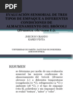 Brocoli Evaluacion Sensorial