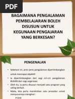 Bagaimana Pengalaman Pembelajaran Dapat Disusun