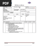 Safety Minutes of Meeting 0005-18th Oct