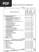 Performance Appraisal System For School Administrators: Pas Form B-2