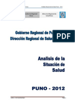 Analisis de La Situacion de Salud Diresa Puno 2012