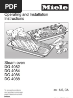 Miele Steam Oven DG4084, DG 4086 Instructions