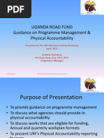 Guidance On Programme MGMT - Physical Accountability - 170610