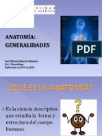 CLASE 1, I UNIDAD. GENERALIDADES ANATOMÍA (Planos, Ejes, Etc.)