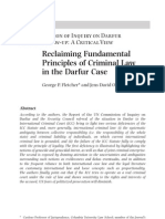 Darfur Commission of Inquiry Fletcher Ohlin 2005 Reclaiming Fundamental Principles of Criminal Law in The Darfur Case