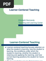 Learner Centered Teaching