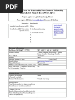 Application Form Undergrad Masters