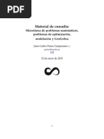 Material de Consulta: Problemas de Matemáticas, Modelación y Optimización