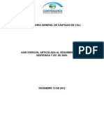 Contraloria Municipal de Cali - Informe Final Sobre Sentencia T-291