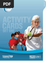 Schools Tennis Activity Cards - Set 1