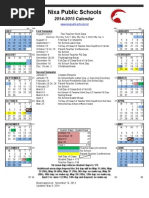 Nixa Public Schools: 2014-2015 Calendar