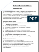 Analysis of Business Environment