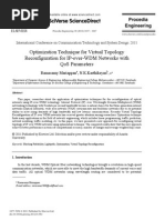 Optimization Technique For Virtual Topology Reconfiguration For Ip-Over-Wdm Networks With Qos Parameters