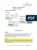 150 Questões VUNESP Office 2010 Nível Médio