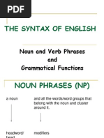 Noun & Verb Phrases & Grammatical Functions