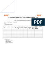 Fire Fighting Equipment Inspection Format