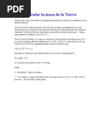 Cómo Calcular La Masa de La Tierra