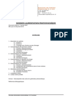 Donnees Alimentation Photovoltaique