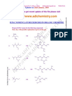 IUPAC Nomenclature Exercises in Organic Chemistry