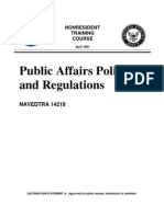 Navedtra - 14219 - Public Affairs Policy and Regulations