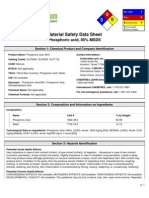 Phosphoric Acid, 85% MSDS: Section 1: Chemical Product and Company Identification