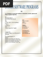 1) A. Program To Count The Number of Characters, Words, Spaces and Lines in A Given Input File