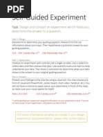 Self-Guided Experiment Project