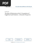 Al Zayid 2012 The Role of Motivation in The L2 Acquisition of English by Saudi Students - A Dynamic Perspective (THESIS)