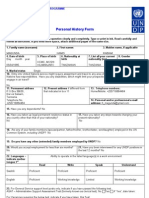 P11 Personal History Form UNDP