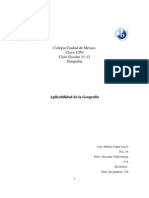 Ensayo Sobre La Aplicabilidad de La Geografia